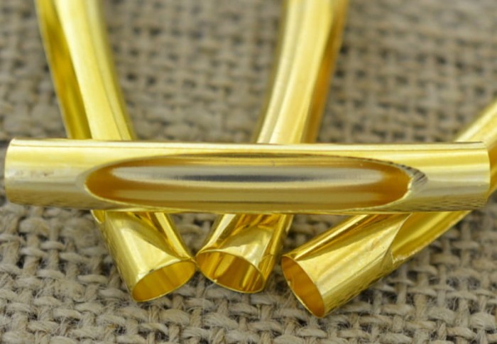 {27147} Rurka ozdobna w kolorze złotym 31mm