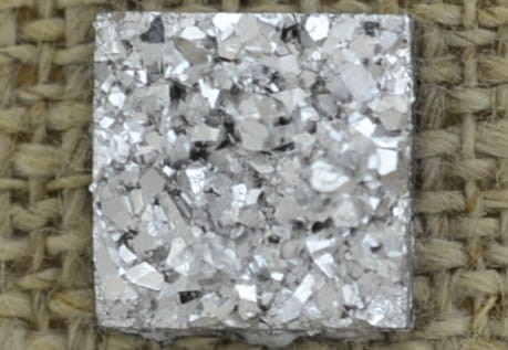 [04626] Kaboszon brokatowy druzy srebrny 12*12mm