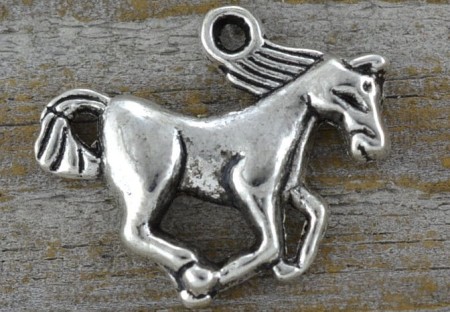 [307355] Zawieszka mała konik kolor srebra 3szt
