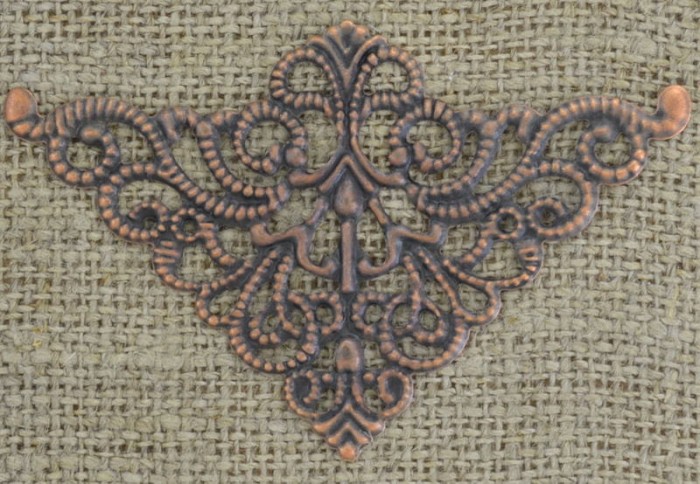  [-1221] Element ozdobny ażur miedziany 76*48mm