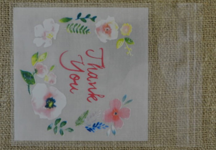  [71126] Torebki foliowe z paskiem kleju "Thank You"