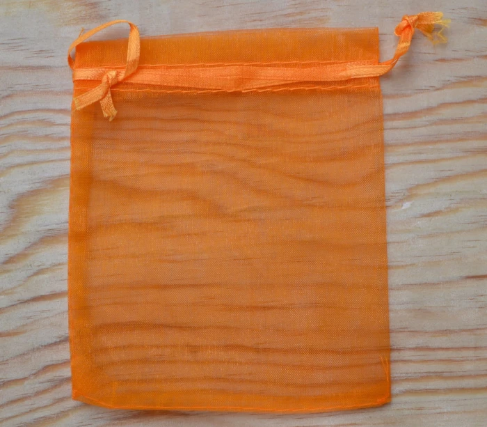 Torebka z organzy 10*12cm pomarańczowa