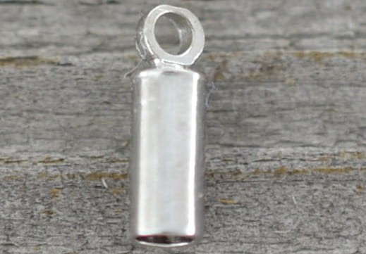 57176 Klasyczna końcówka do wklejania 1,5mm w kolorze srebra 8szt 