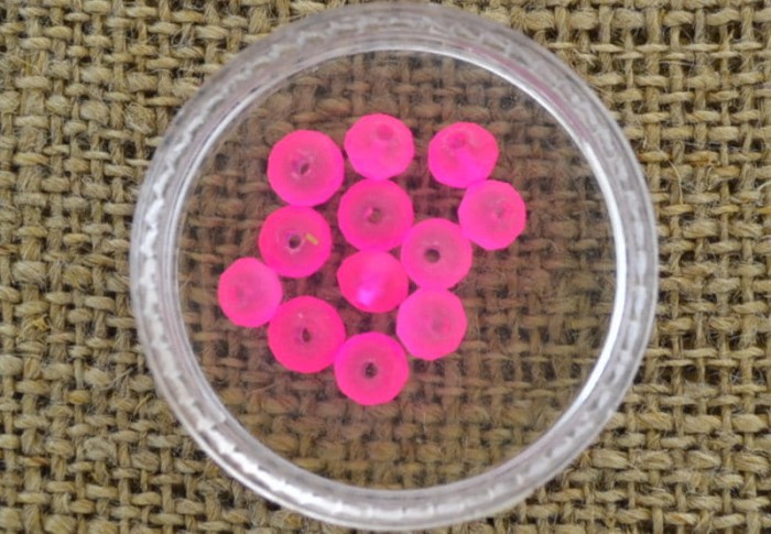 701203 Koralik fasetowany rondelle 4,5*3,5mm różowy 12szt