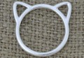 Element ozdobny obwódka głowy kota kolor srebrny