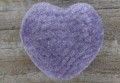 702484 Koralik akrylowy zamszowy serduszko 23*25mm fioletowe