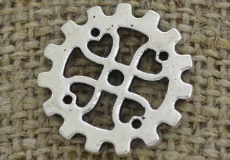 [312210] Element ozdobny steampunk tryb kolor srebrny 18mm 2szt