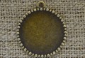 101164 Ozdobna baza medalionu w kolorze brązu na kaboszon 26mm