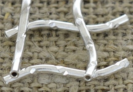 571110 Rurka ozdobna w kolorze srebrnym 20mm 4szt 