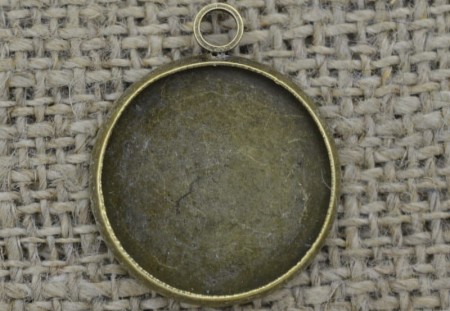 [10165] Baza medalionu kolor brąz na kaboszon 16mm