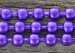 Łańcuszek ozdobny kulkowy 1,6mm w kolorze fioletowym