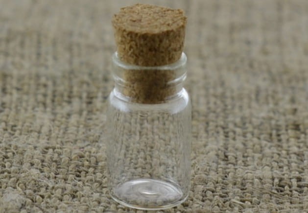 61401 Buteleczka szklana z korkiem 23*10mm