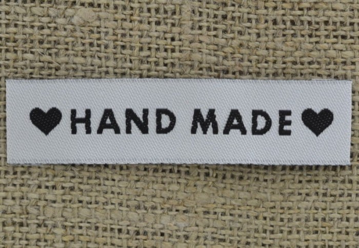  [05503] Metki do wszywania "HAND MADE" serce