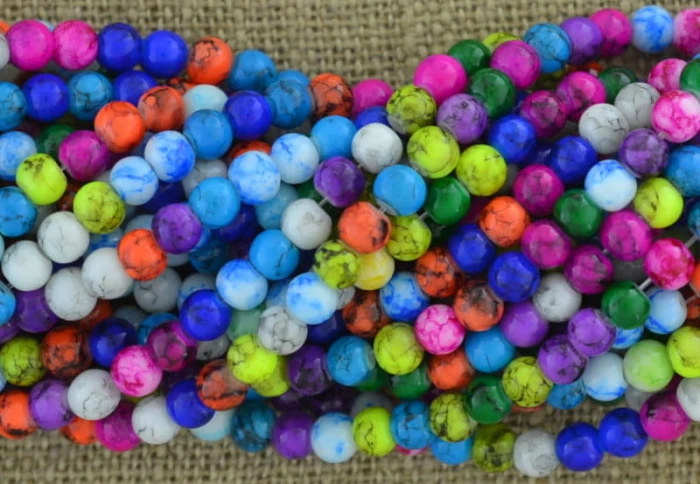 [702199] Koralik szklany perełka gładka 6mm mix kolorów