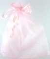 Torebka z organzy 10*12cm bladoróżowa