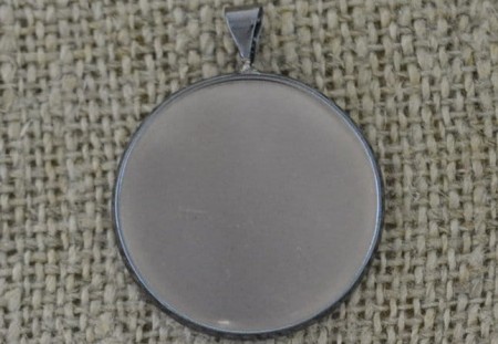 [c0105] Baza medalionu czarna na kaboszon 25mm 