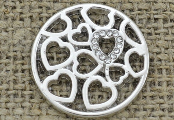 50725 Wkład do sekretnika moneta w serduszka