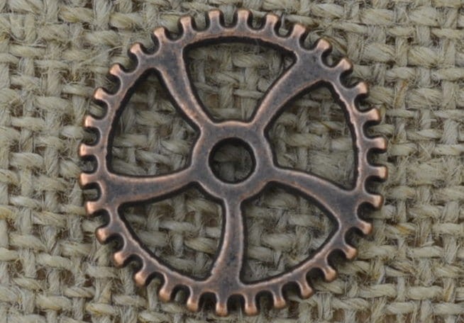 Element ozdobny steampunk tryb w kolorze miedzi 18mm