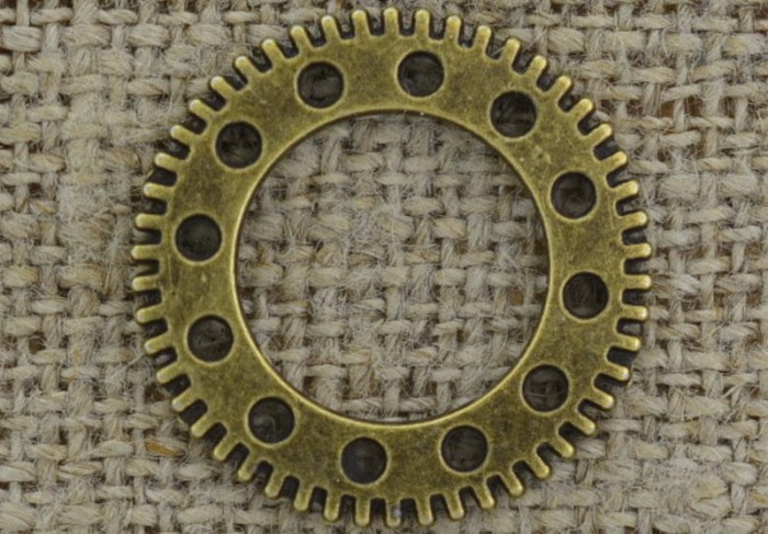 [112113] Element ozdobny steampunk tryb w kolorze brązu 25mm