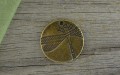 107143 Zawieszka mała moneta z ważką w kolorze brązu 2 szt