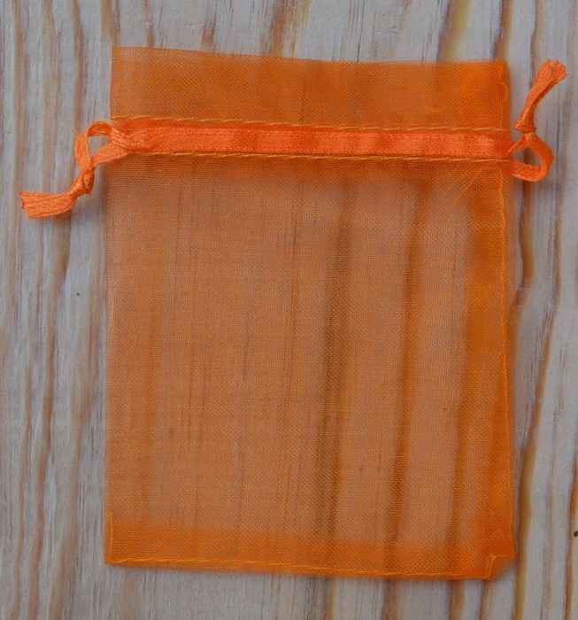Torebka z organzy 10*8cm pomarańczowa