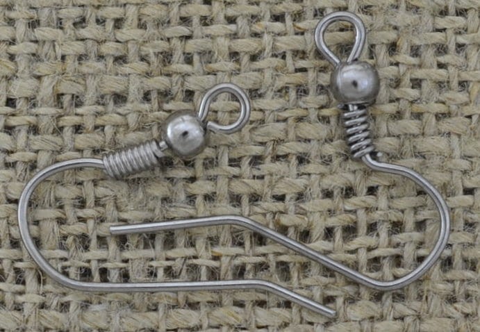 [40466] Bigle klasyczne z kulką w kolorze srebrnym 10 par