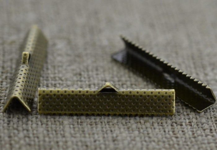 171141 Końcówka wstążki w kolorze brązu 35*7mm