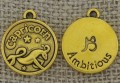 Zawieszka mała moneta znak zodiaku mix kolor złota