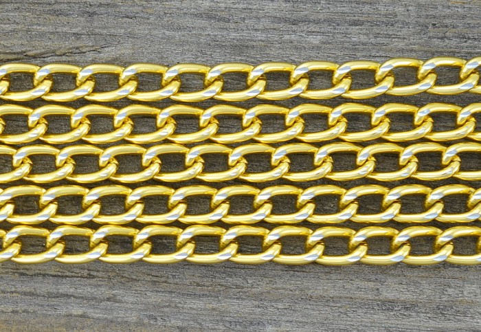 21109 Łańcuszek pancerka 8,5*6mm w kolorze złota 50cm