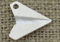 [307450] Zawieszka mała samolot origami w kolorze srebrnym