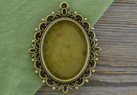 [10177] Baza medalionu brąz na kaboszon 40*30mm
