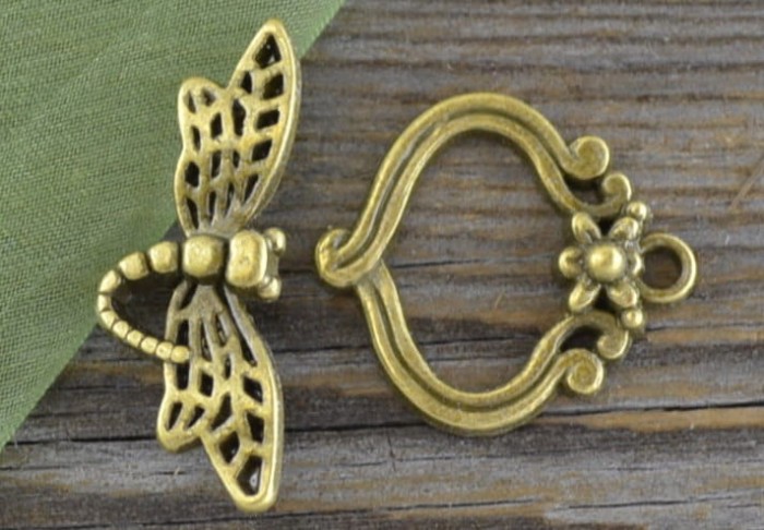 11529 Zapięcie ozdobne amerykańskie ważka w kolorze brązu