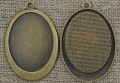  101197 Ozdobna baza medalionu w kolorze brązu na kaboszon 40*30mm
