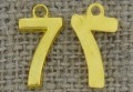 Zawieszka mała cyferka "7" kolor złota
