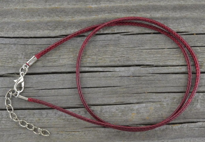  15109 Baza naszyjnika imitacja skóry bordowa