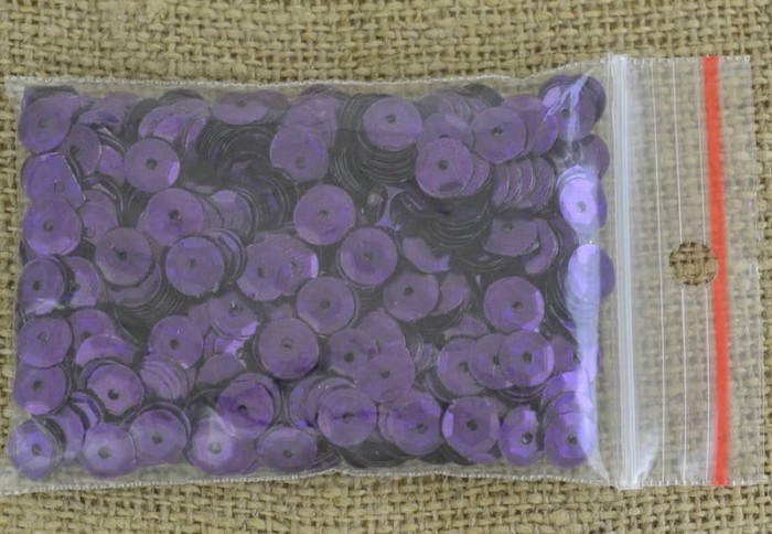 [55516] Cekiny łamane fioletowe 6mm 12 gram