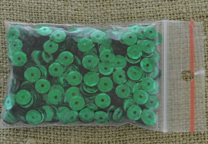  [55523] Cekiny łamane zielone brokatowe 6mm 12 gram