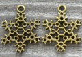 ś07176 Zawieszka płatek śniegu 22*17mm w kolorze brązu 2szt