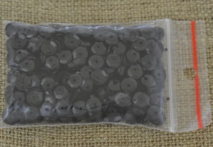  [55535] Cekiny łamane czarne 6mm 12 gram