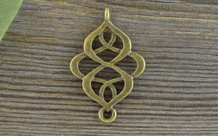 10792 Element ozdobny łącznik spiralki w kolorze brązu 2szt 