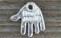 30747 Zawieszka mała ręka hand made w kolorze srebra 10 szt