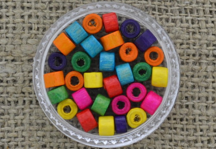 87338 Koralik drewniany mix kolorów 4mm 150szt