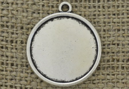 [301113] Baza medalionu srebrna na kaboszon 20mm