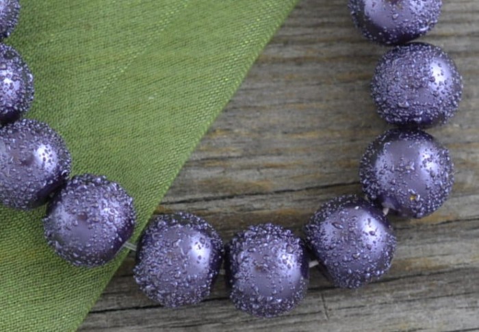 70501 Koralik szklany perełka szroniona 8mm grafitowa 10szt