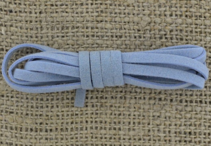 [73758] Rzemień zamszowy płaski 3*1mm w kolorze stalowym