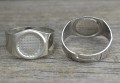 50338  Klasyczna baza pierścionka w kolorze srebra na kaboszon 10mm