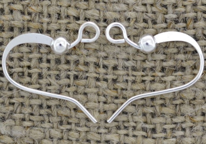 40454 Bigle klasyczne z kulką w kolorze srebrnym 10 par