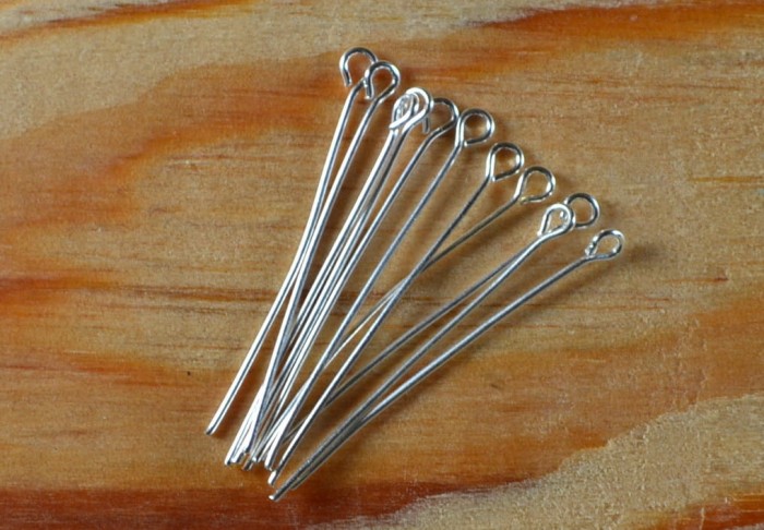 [30902] Haczyki biżuteryjne srebrne 35mm 70 sztuk
