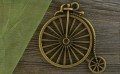 10809 Zawieszka duża rower bicykl w kolorze brązu