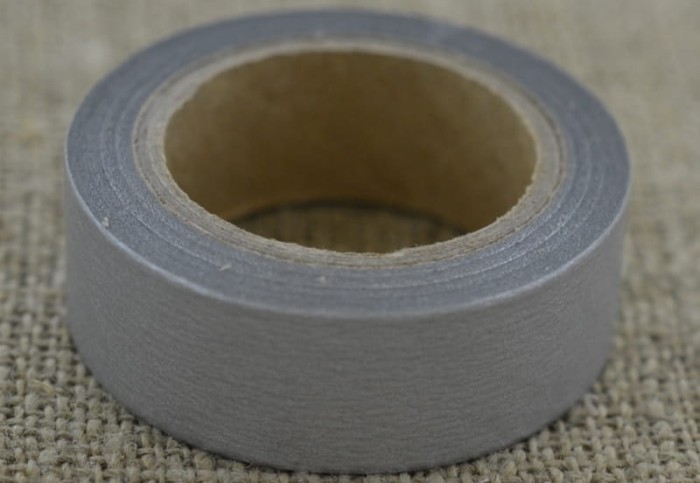 606039 Taśma papierowa samoprzylepna washi tape w kolorze stalowym 10m 